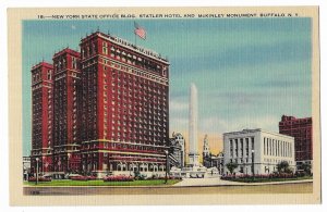 'New York State Office Building, Statler Hotel, McKinley Monument, Buffalo N.Y.'