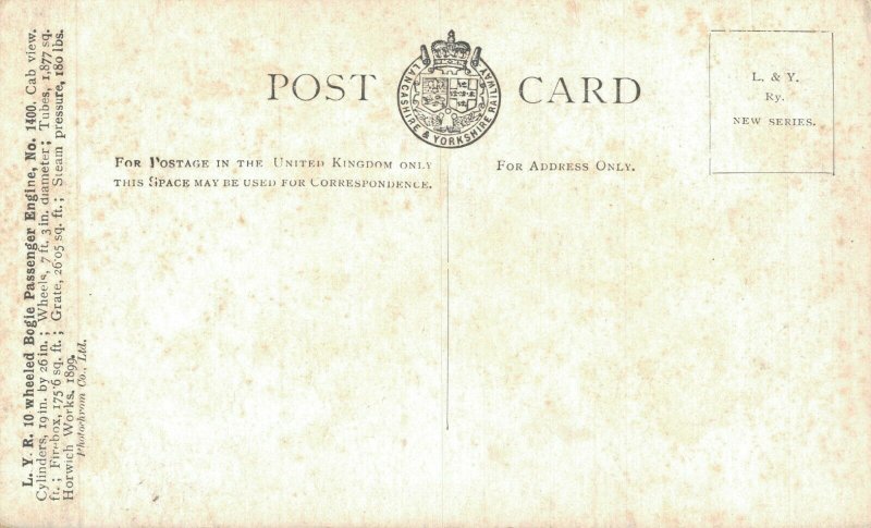 UK Chemin de fer Lancashire and Yorkshire Angleterre 07.03