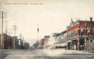 F21/ Tecumseh Michigan Postcard 1908 Chicago Street West Stores