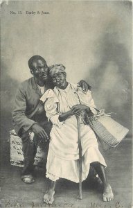 Postcard 1907 Jamaica Caribbean Black Couple #13 Duperly & sons 23-13462