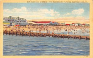 Buckroe Beach Virginia, U26653, Beach Showing Hotel Buckroe & Pavilion, Linen, P