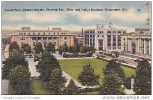 Delaware Wilmington Aerial View Rodney Square Showing Post Office And Public ...