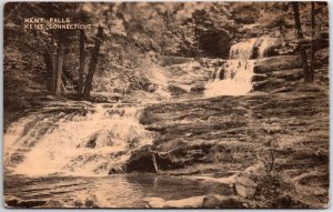 VINTAGE POSTCARD THE KENT FALLS AT KENT CONNECTICUT POSTED