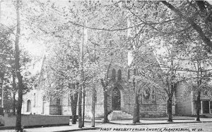 Parkersburg West Virginia 1907 Postcard First Presbyterian Church