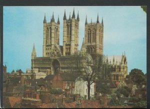 Lincolnshire Postcard - Lincoln Cathedral From The South West    T7767