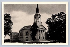 K4/ Knoxville Tennessee Postcard c1940s First Baptist Church  177