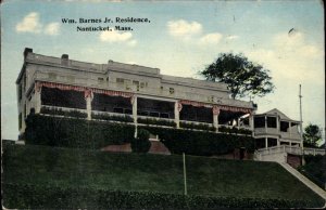 Nantucket Massachusetts MA Barnes Residence c1910 Vintage Postcard