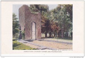 NORFOLK, Virginia; Jamestown Church Tower and Foundation, Jamestown Expositio...