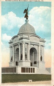 Vintage Postcard 1936 Pennsylvania Monument Gettysburg PA David Kaufman Pub.