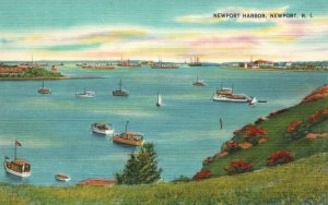 Vintage Postcard Newport Harbor Boats Newport Rhode Island RI H. B. Settle Pub.