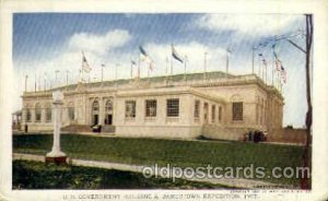 US. Government building Jamestown Exposition 1907, Unused light crease bottom...