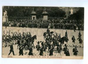 247631 GERMANY BERLIN Kaiser head flag parade Vintage postcard