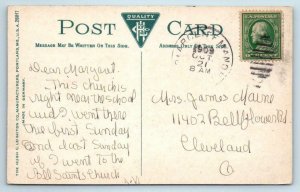 BRIARCLIFF MANOR, New York NY ~ CONGREGATIONAL CHURCH  1909  Postcard
