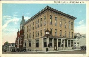 Sisterville WV Thistle Bldg c1920 Postcard