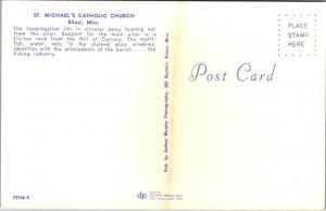 Sanctuary Altar St. Michael's Catholic Church Biloxi MS Vtg Postcard K14