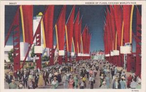 Avenue Of Flags Chicago World's Fair Curteich