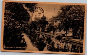 Postcard Netherlands Amsterdam Keizersgracht canal