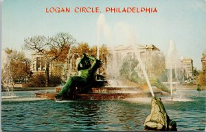Logan Circle Philadelphia PA Quaker City Fountain A Stirling Calder Postcard H16