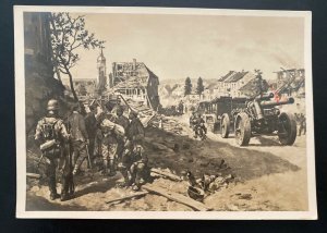 Mint Germany Picture Postcard War Scene German Art Museum