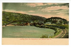 VT - Bellows Falls. Looking Down the Connecticut River