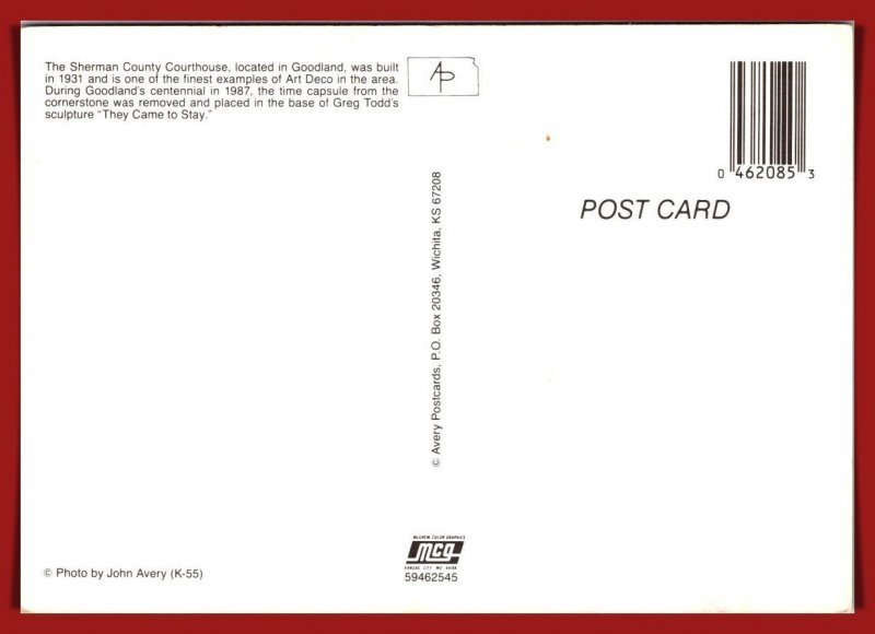 Kansas, Goodland - Sherman County Courthouse - [KS-068X]