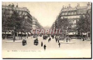 Old Postcard The Paris Opera Avenue I