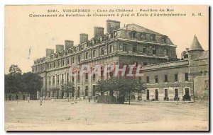 Old Postcard Vincennes Chateau Court of King Pavilion Barracks Hunters Battal...