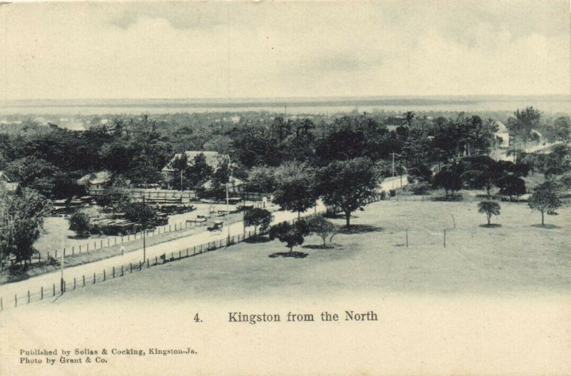 PC JAMAICA, KINGSTON FROM THE NORTH, Vintage Postcard (b40015)