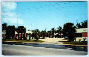 RIVIERA BEACH, Florida FL ~ Roadside HIBISCUS COURT Zena & Bill Bubnow Postcard