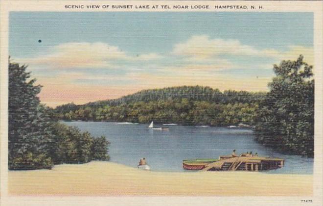 Ne Hampshire Hampsted Sunset Lake At Tel Noar Lodge