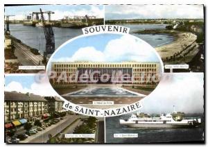 Modern Postcard Souvenir de Saint Nazaire Saint boat Brvin Avenue of the repu...