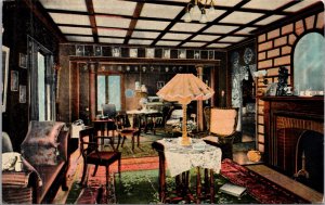 Advertising Postcard Standard Varnish Works Shown in a Living Room