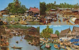 Thailand Floating Market 4x Postcard Bundle