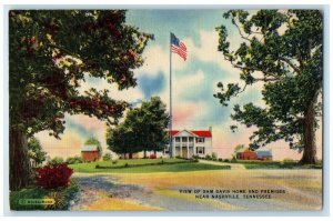 c1940 View Sam Davis Home Premises Exterior Nashville Tennessee Vintage Postcard