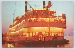 Transportation~Avalon Paddle Wheel Excursion Boat On Ohio River~Vintage Postcard