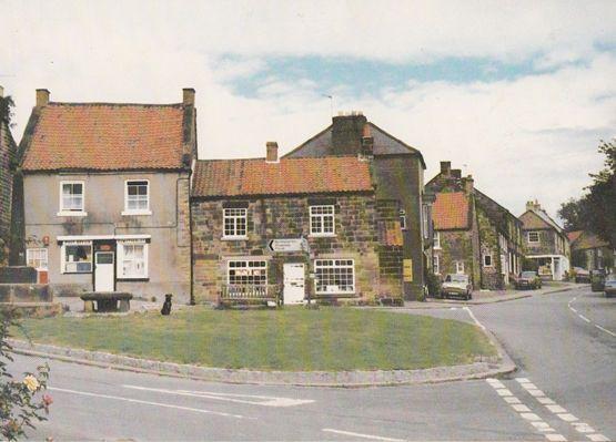 Osmotherley Junction Signpost & Shops 1981 Postcard