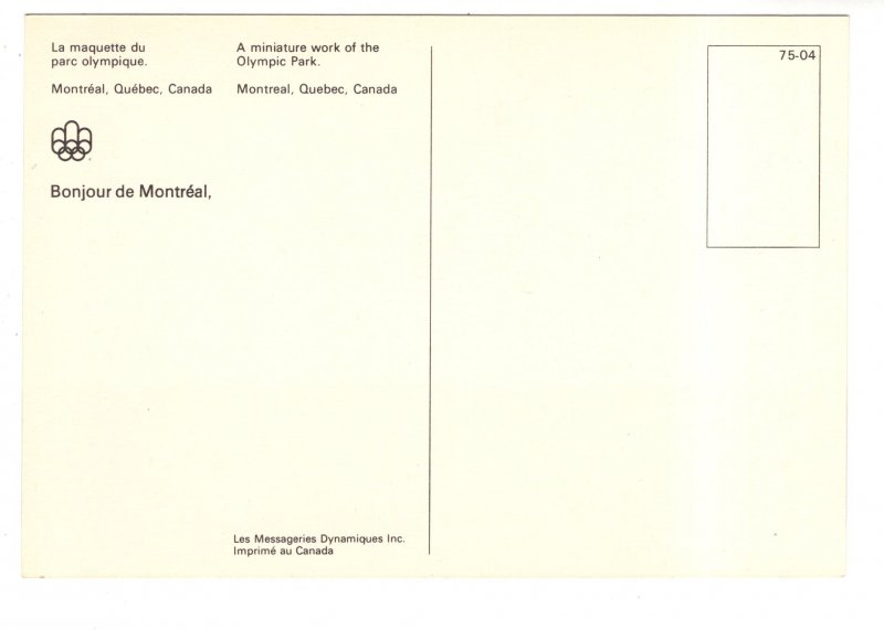 Miniature Work, The Olympic Park, Montreal 1976, Quebec