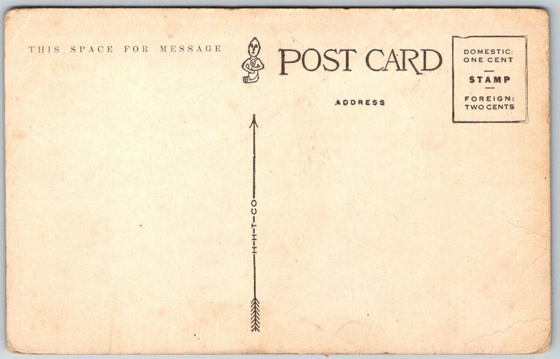 El Paso Texas c1910 Postcard Montana Street Paved highway Brick Houses