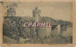 Postcard Old Elsenbahubrucke uber den Rhein