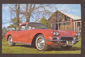 1962 CORVETTE ROMAN RED WALL NJ ADVERTISING POSTCARD '62 CHEVY