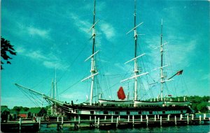 Charles W Morgan Ship Mystic Seaport Mystic CT UNP Chrome Postcard C6