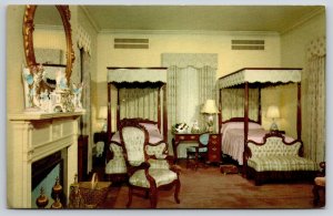 Interior~Mobile Alabama~Bellingrath Gardens Home~Guest Bedroom~1950s Postcard