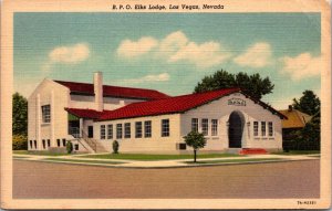 Linen Postcard B.P.O. Elks Lodge in Las Vegas, Nevada