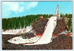 OSLO, Norway~ Holmenkollen SKI JUMP- CROWD c1950s Continental 4 x 6 in. Postcard