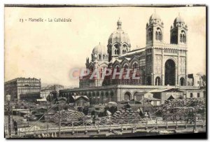 Old Postcard Marseille La Cathedrale