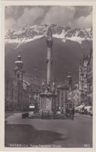 RPPC The Annasaule Monument - Maria Theresien Street - Innsbruck, Austria