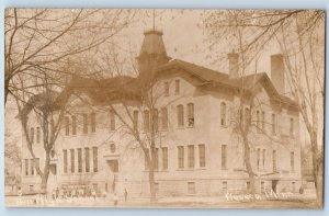 Waseca Minnesota MN Postcard RPPC Photo New High School Building c1910's Antique