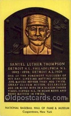 Samuel Luther Thompson Baseball Hall of Fame Card, Unused 