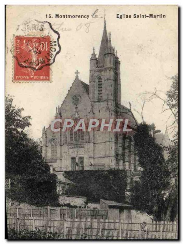 Old Postcard Montmorency Saint Martin Church