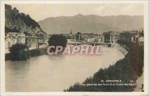 'Modern Postcard Grenoble Vue Generale''s Forts and the Chaine des Alpes'